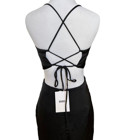 Nookie Stella Cut Out Gown in Black Size Small NWT - Picture 7 of 9